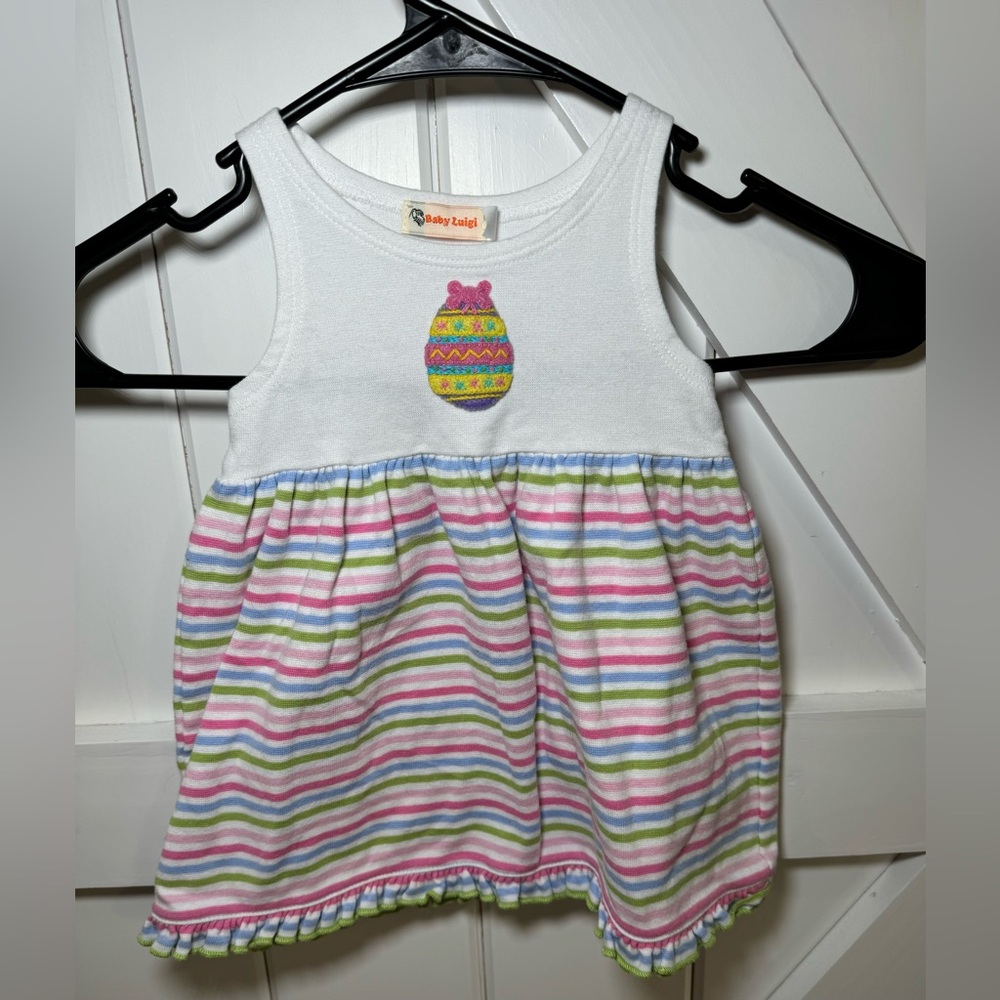 BABY LUIGI EASTER DRESS EGG HUNT‎ OUTFIT SIZE 9M